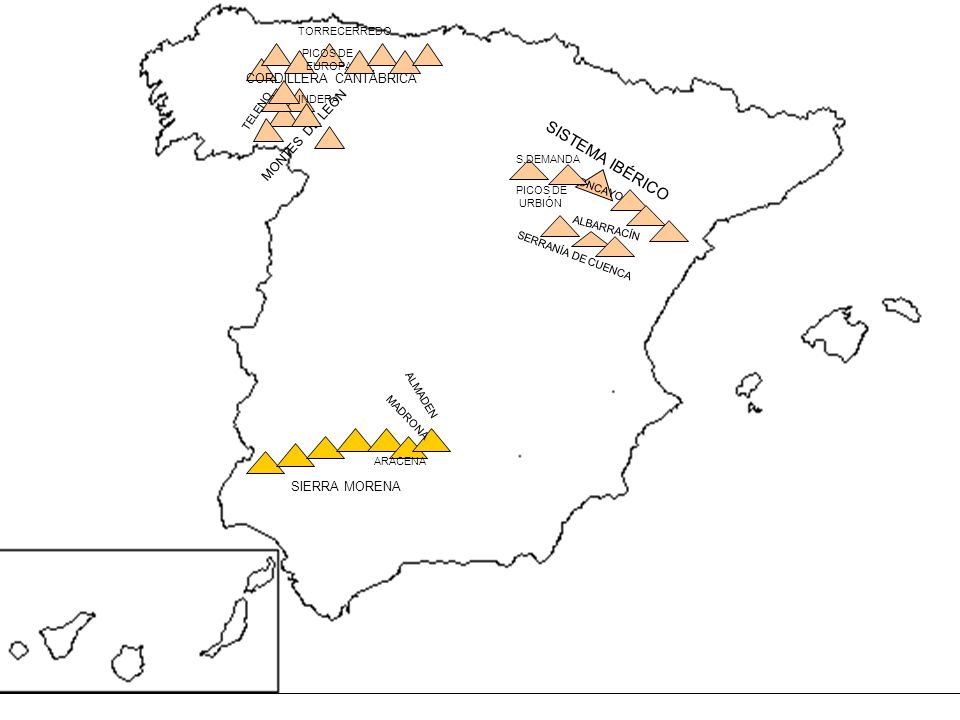 SISTEMA IBÉRICO CORDILLERA CANTÁBRICA MONTES DE LEÓN SIERRA MORENA