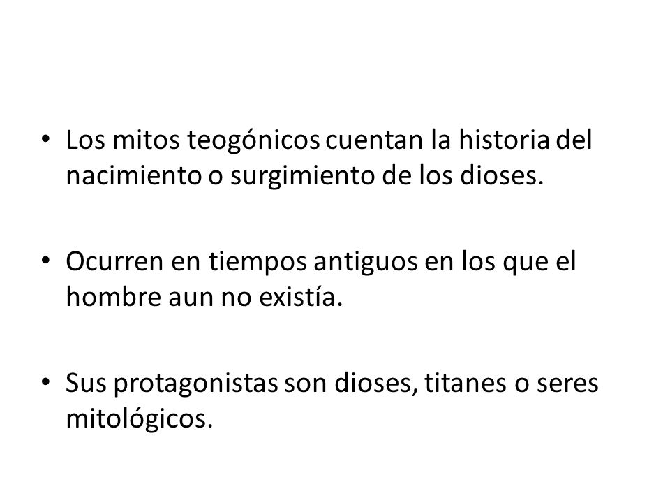 Los mitos teogónicos cuentan la historia del nacimiento o surgimiento de los dioses.