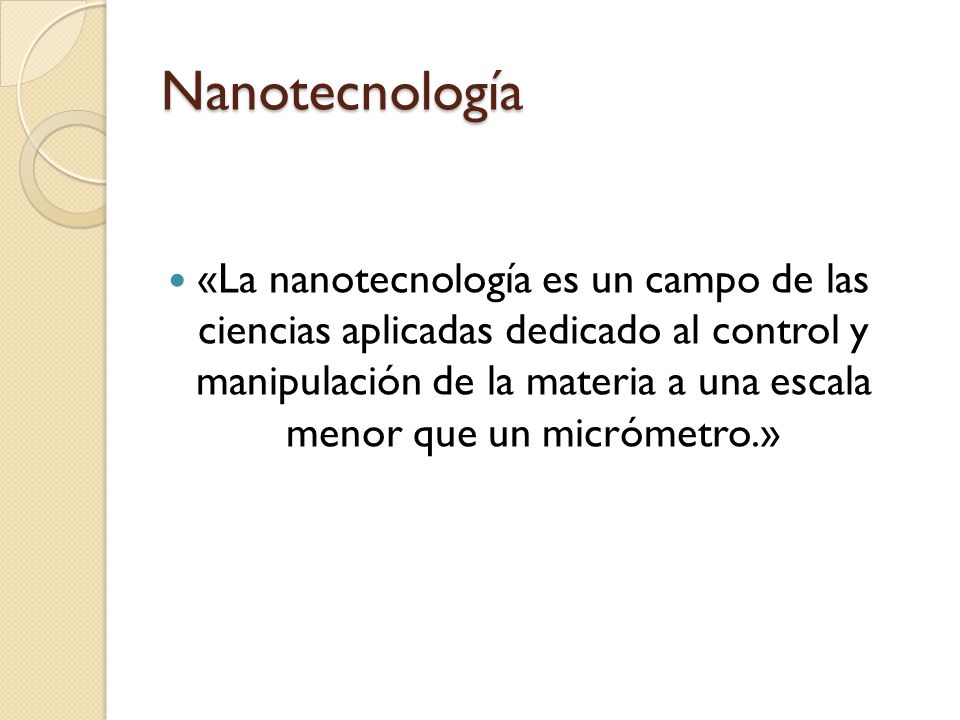 Nanotecnología