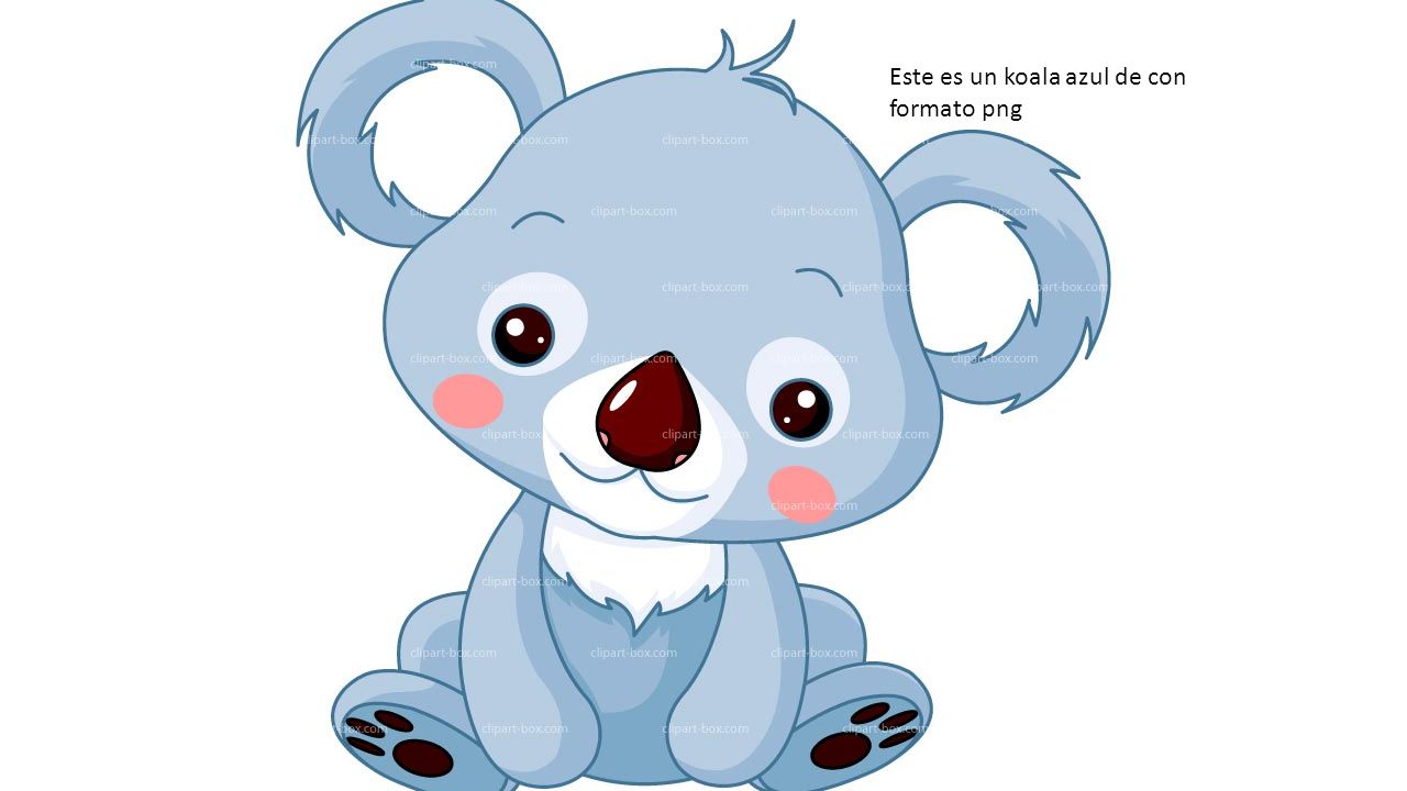 Este es un koala azul de con formato png