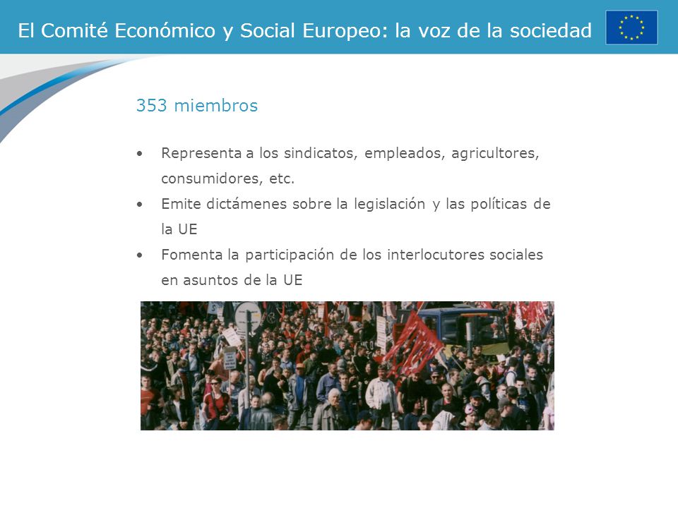 El Comité Económico y Social Europeo: la voz de la sociedad