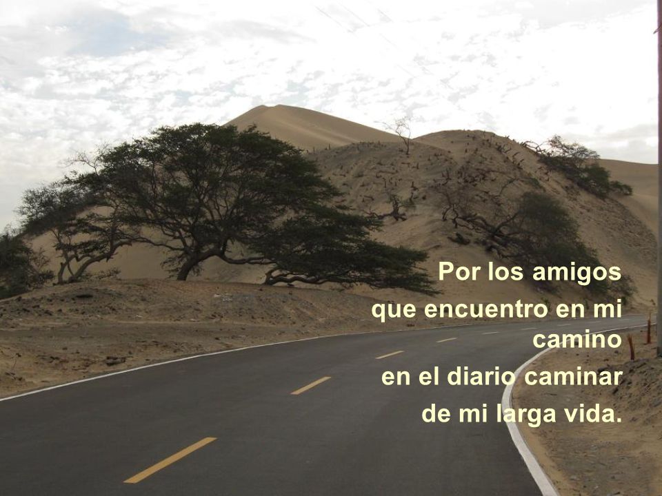 Por los amigos que encuentro en mi camino en el diario caminar de mi larga vida.