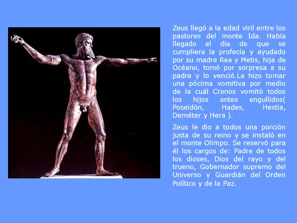 Zeus llegó a la edad viril entre los pastores del monte Ida