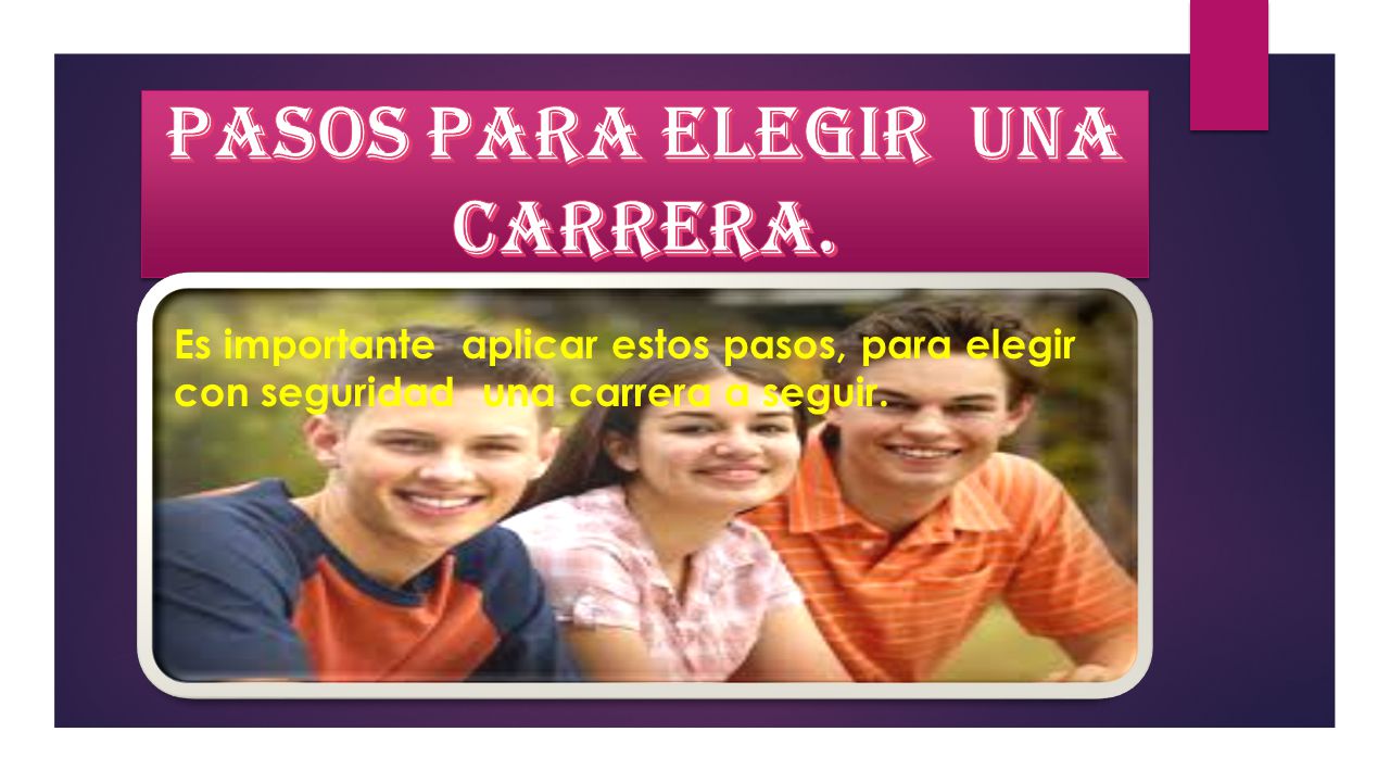 Pasos para Elegir una carrera.