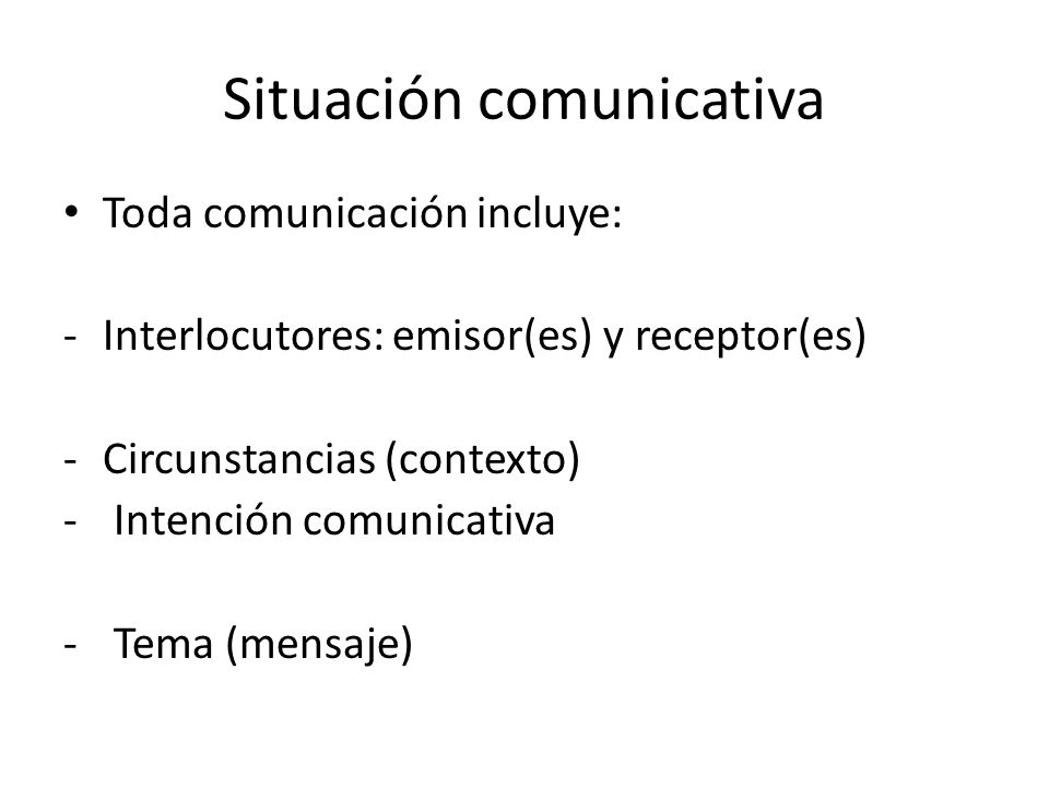 Situación comunicativa