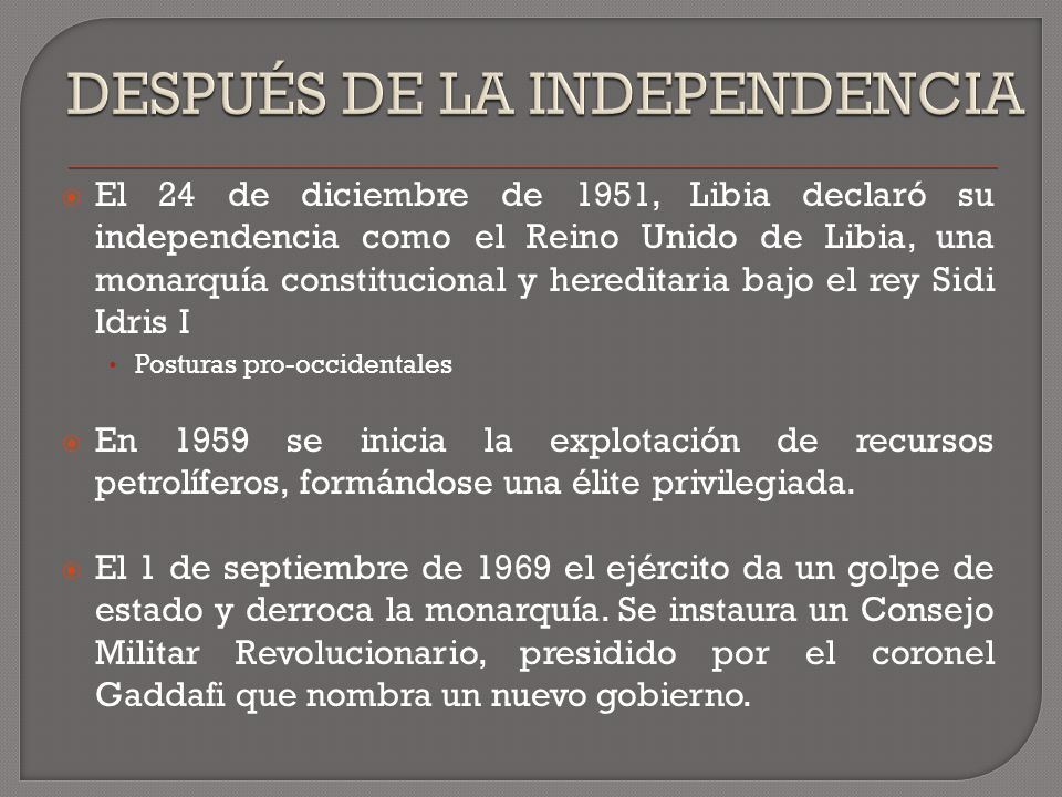 DESPUÉS DE LA INDEPENDENCIA