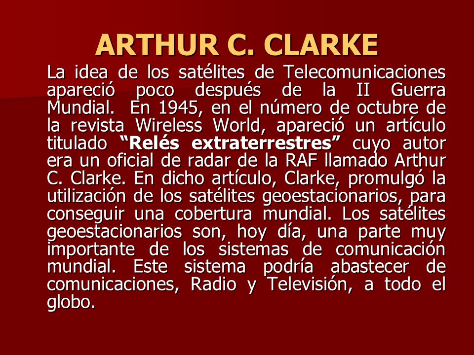 ARTHUR C. CLARKE