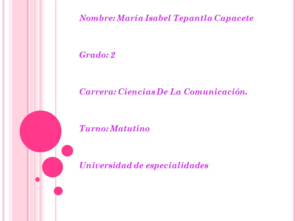 Nombre: María Isabel Tepantla Capacete