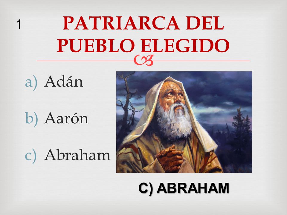 PATRIARCA DEL PUEBLO ELEGIDO