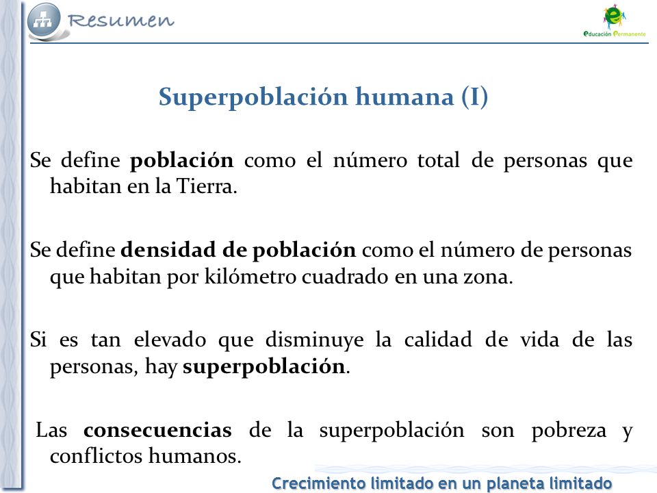 Superpoblación humana (I)