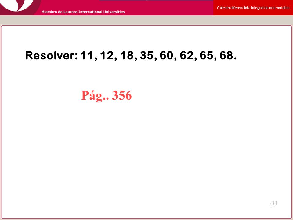 Resolver: 11, 12, 18, 35, 60, 62, 65, 68. Pág.. 356