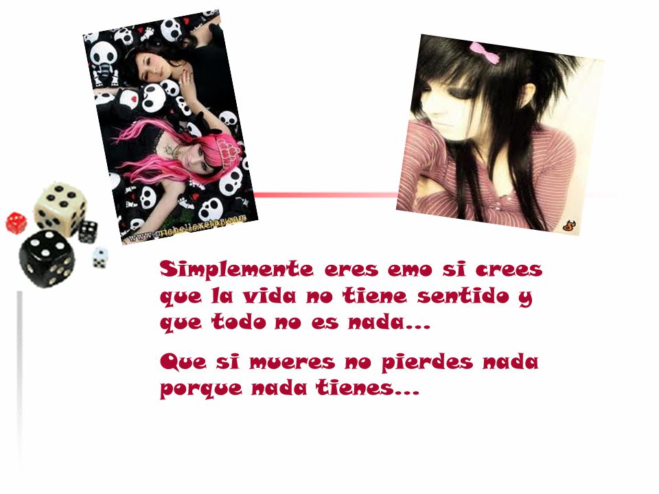 Simplemente eres emo si crees que la vida no tiene sentido y que todo no es nada…