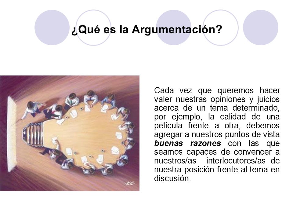 ¿Qué es la Argumentación