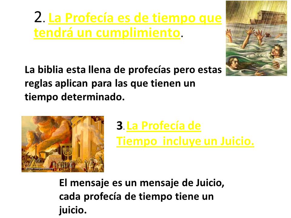 2. La Profecía es de tiempo que tendrá un cumplimiento.