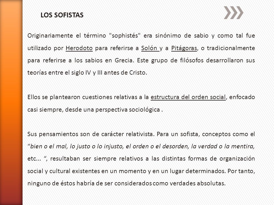LOS SOFISTAS