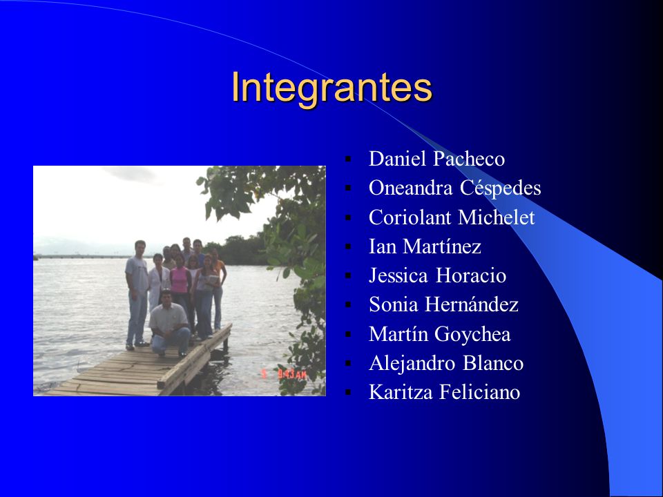 Integrantes Daniel Pacheco Oneandra Céspedes Coriolant Michelet