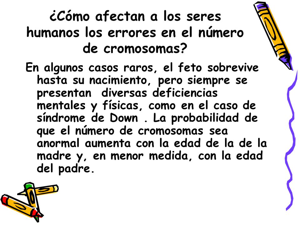 ¿Cómo afectan a los seres humanos los errores en el número de cromosomas