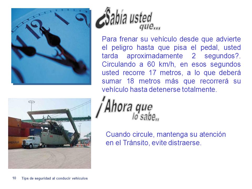 ¿ Sabía usted que... ¡ Ahora que lo sabe..