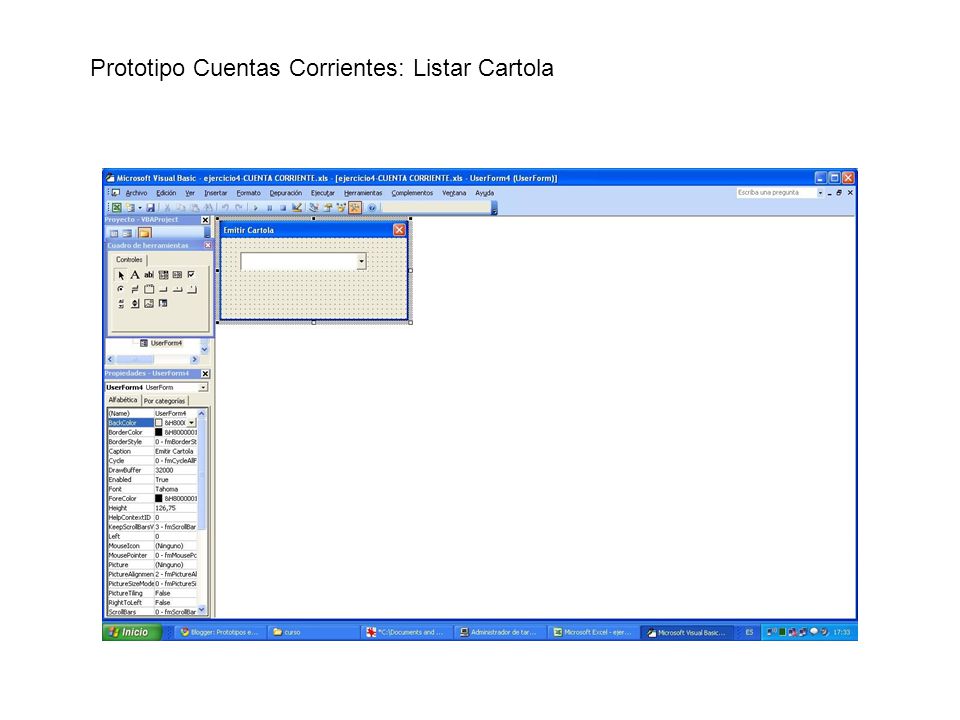 Prototipo Cuentas Corrientes: Listar Cartola