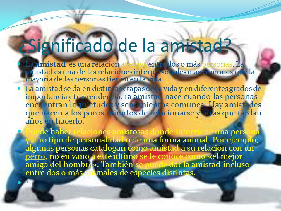 ¿Significado de la amistad