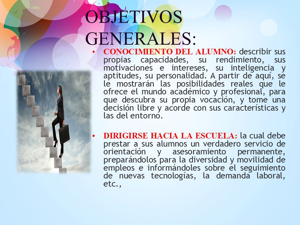OBJETIVOS GENERALES: