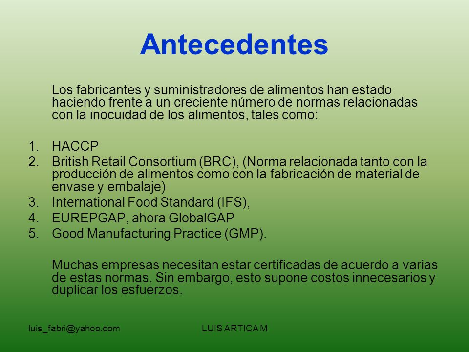 Antecedentes