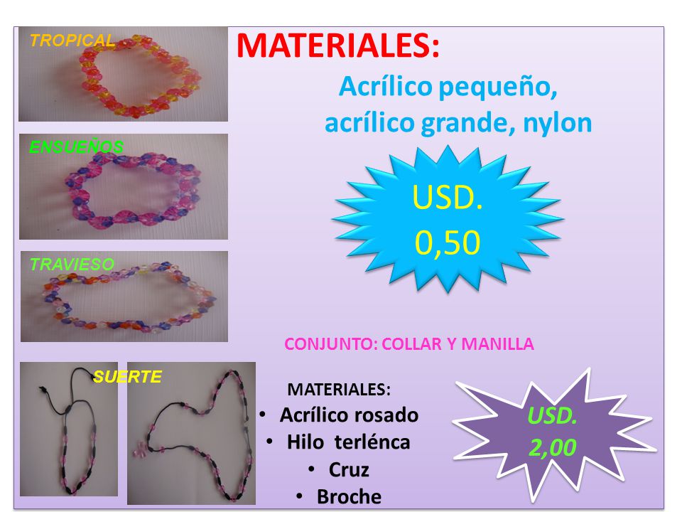 CONJUNTO: COLLAR Y MANILLA