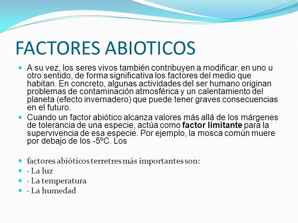FACTORES ABIOTICOS
