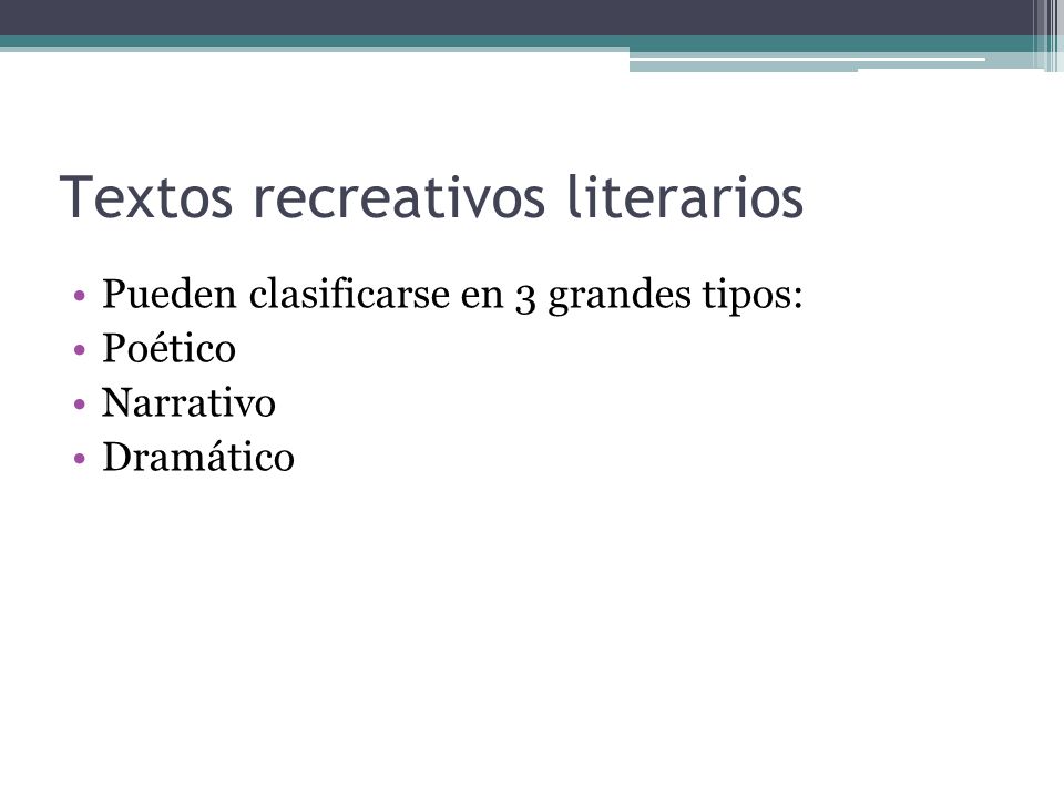 Textos recreativos literarios