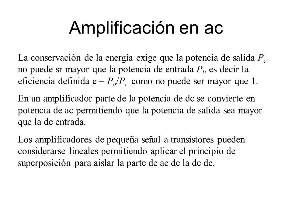 Amplificación en ac