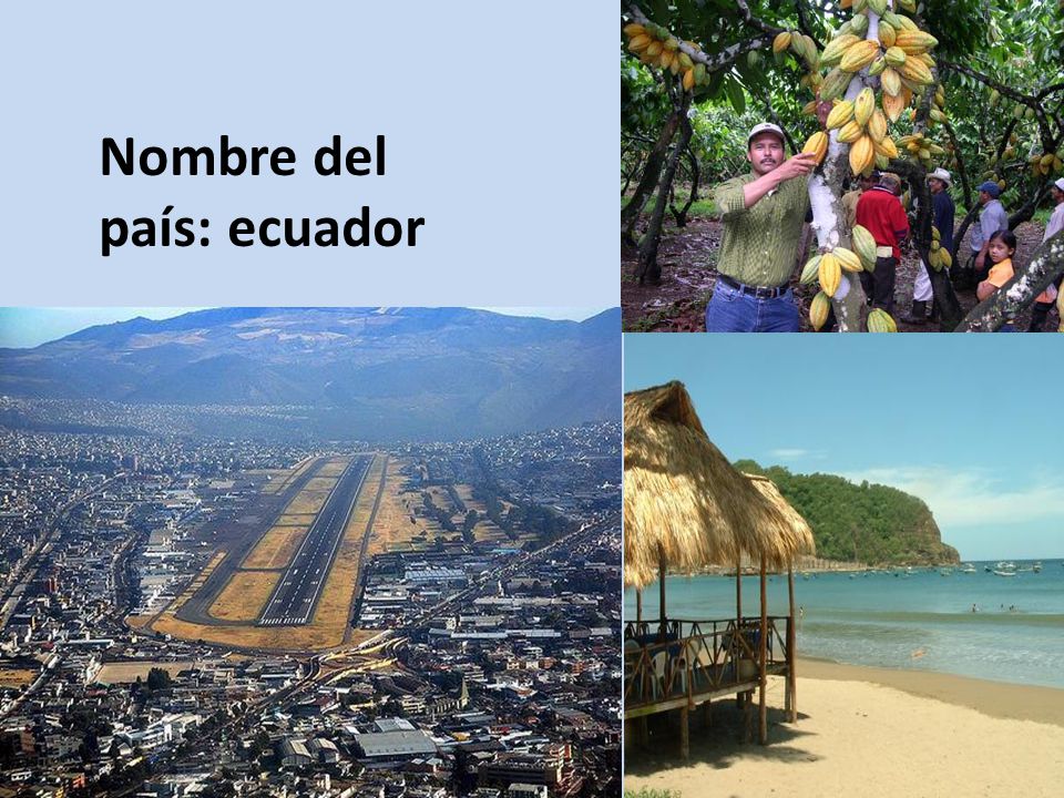 Nombre del país: ecuador