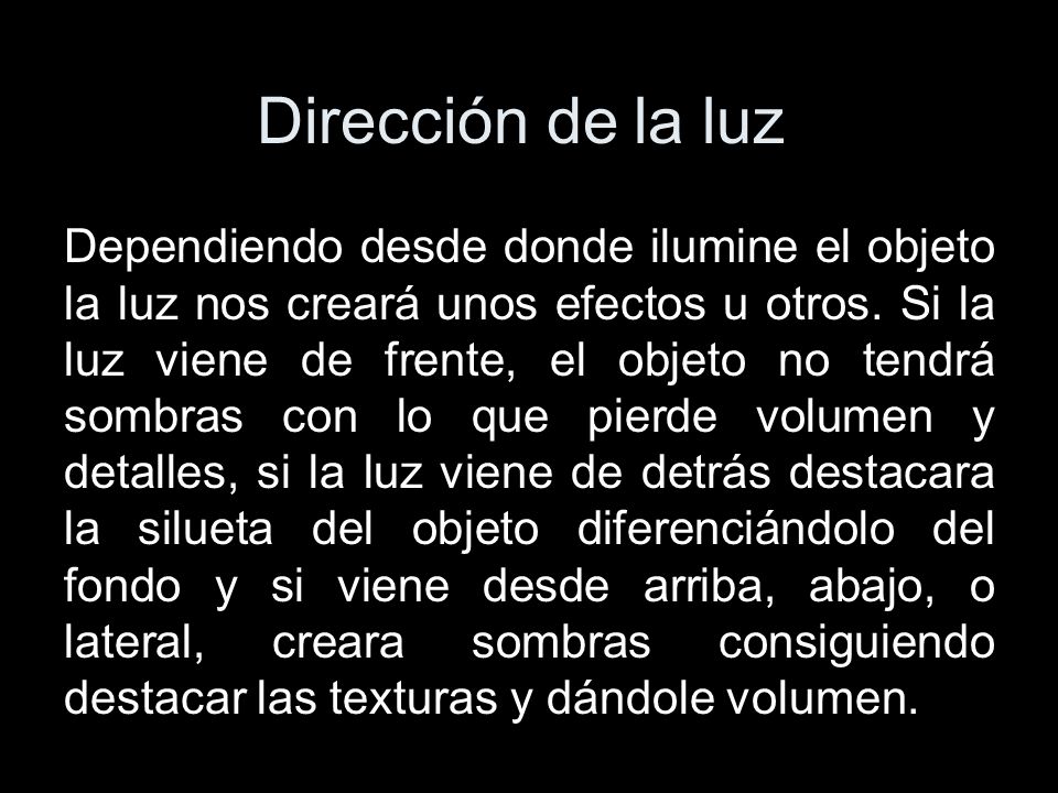 Dirección de la luz