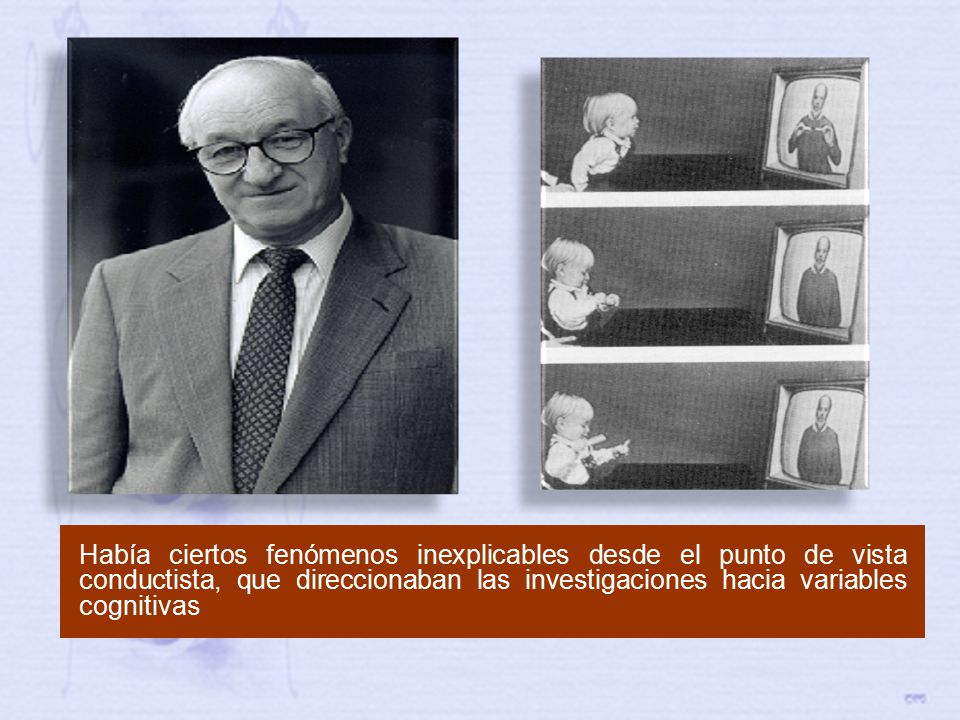 Había ciertos fenómenos inexplicables desde el punto de vista conductista, que direccionaban las investigaciones hacia variables cognitivas