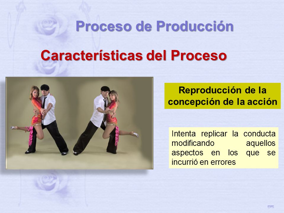 Características del Proceso Reproducción de la concepción de la acción