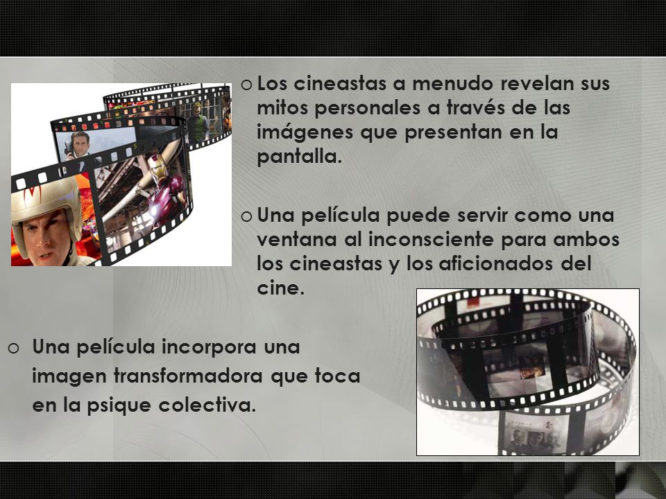 Los cineastas a menudo revelan sus mitos personales a través de las imágenes que presentan en la pantalla.