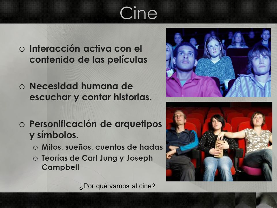 Cine Interacción activa con el contenido de las películas