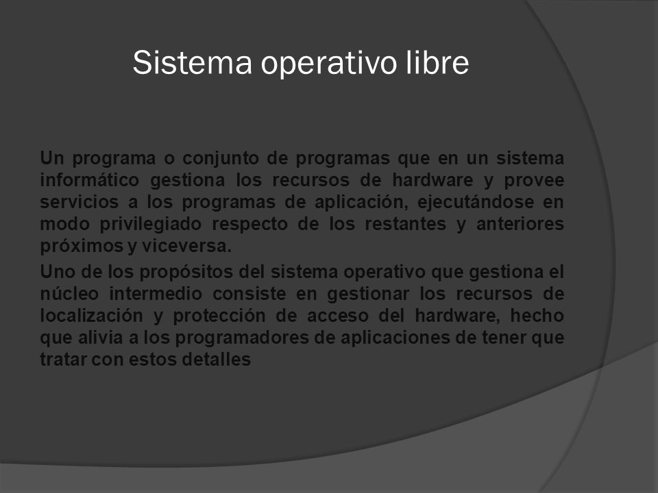 Sistema operativo libre