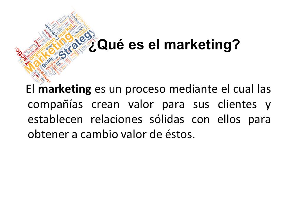 ¿Qué es el marketing