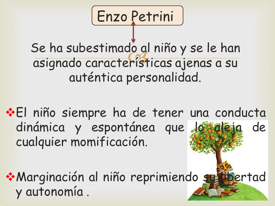 Enzo Petrini Se ha subestimado al niño y se le han asignado características ajenas a su auténtica personalidad.