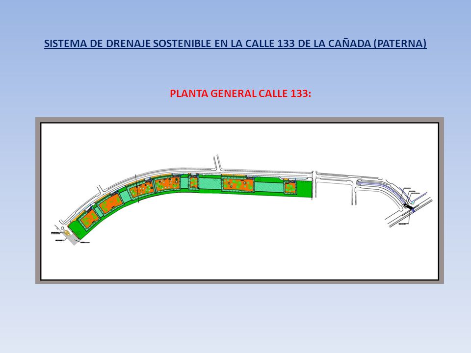 SISTEMA DE DRENAJE SOSTENIBLE EN LA CALLE 133 DE LA CAÑADA (PATERNA)