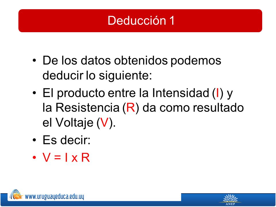 Deducción 1 De los datos obtenidos podemos deducir lo siguiente: