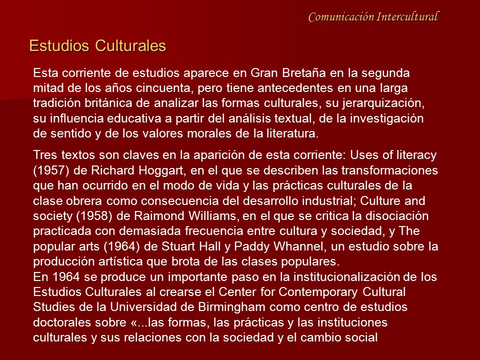 Comunicación Intercultural