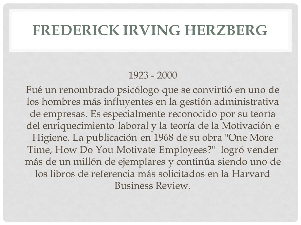 Frederick Irving Herzberg
