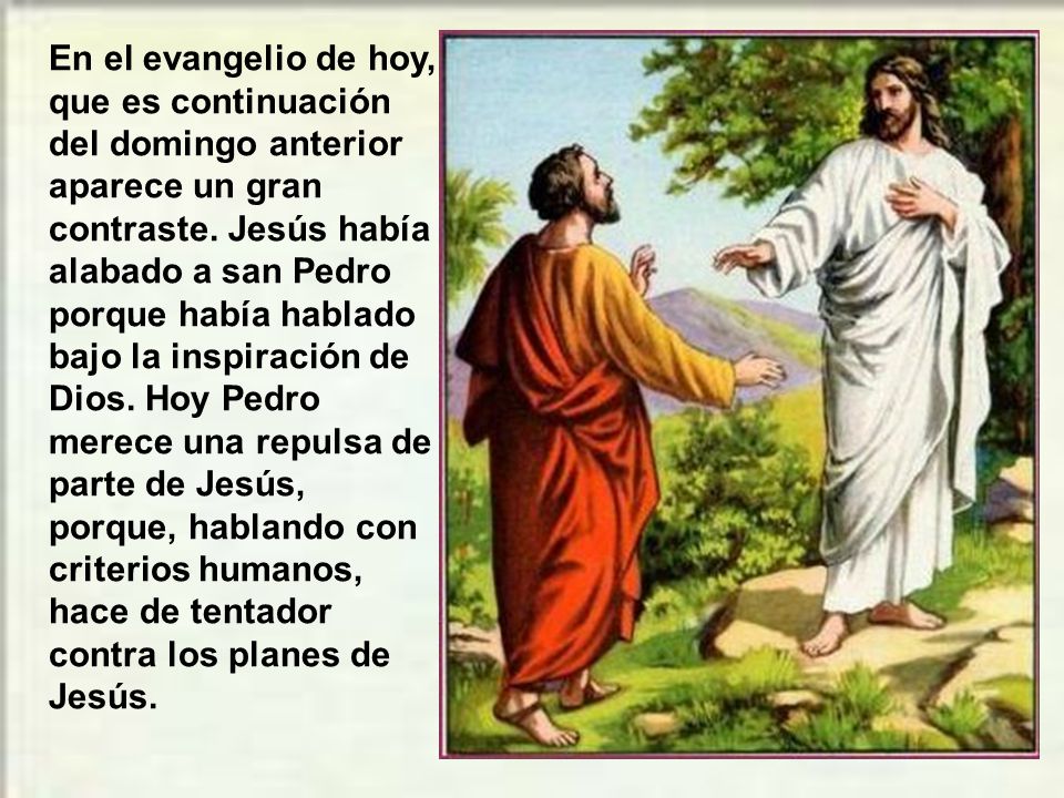 En el evangelio de hoy, que es continuación del domingo anterior aparece un gran contraste.