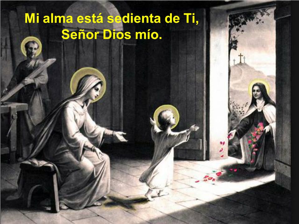 Mi alma está sedienta de Ti, Señor Dios mío.