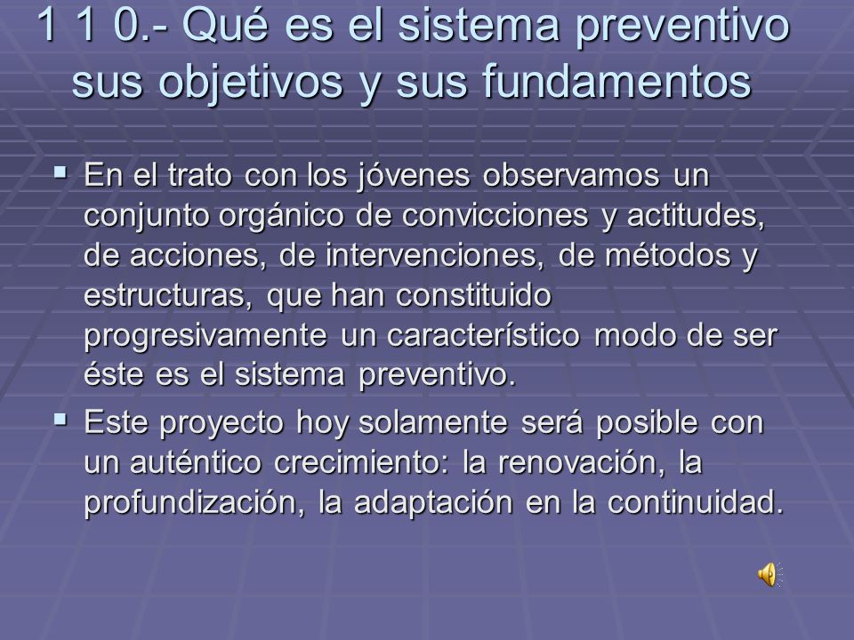 Qué es el sistema preventivo sus objetivos y sus fundamentos