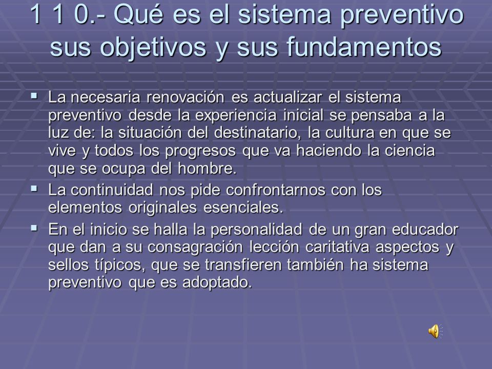 Qué es el sistema preventivo sus objetivos y sus fundamentos