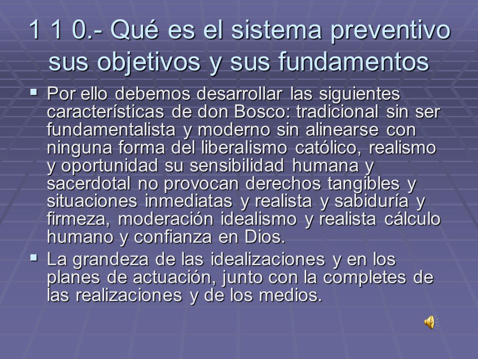 Qué es el sistema preventivo sus objetivos y sus fundamentos