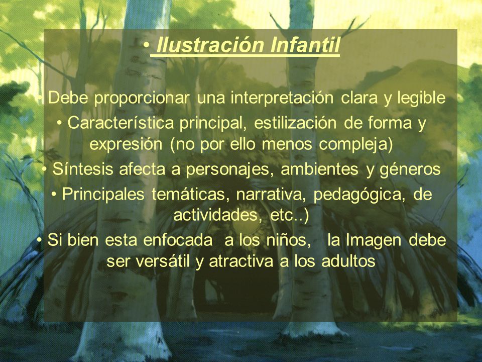 Ilustración Infantil Debe proporcionar una interpretación clara y legible.