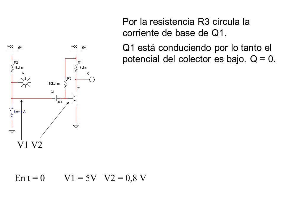 Por la resistencia R3 circula la corriente de base de Q1.